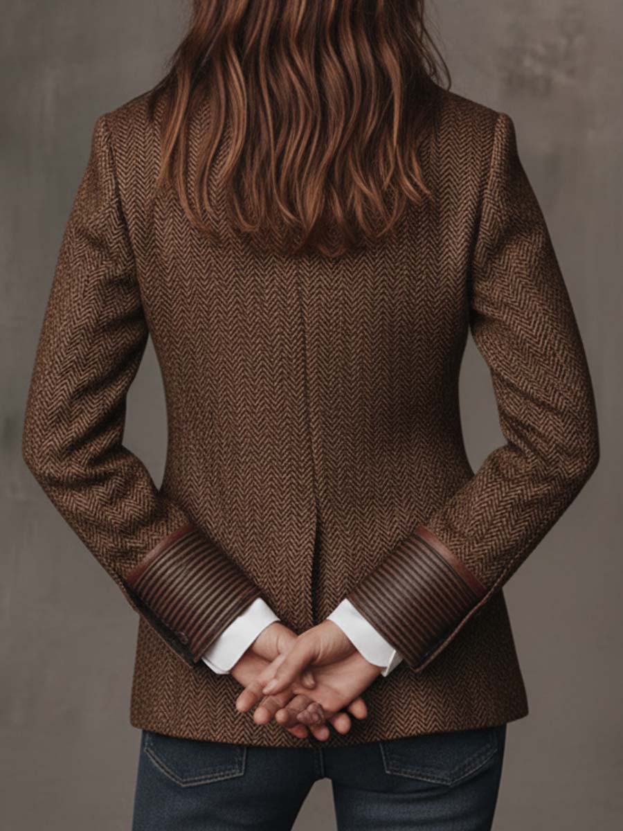 Gisèle | Blazer con inserti dalla stampa a chevron