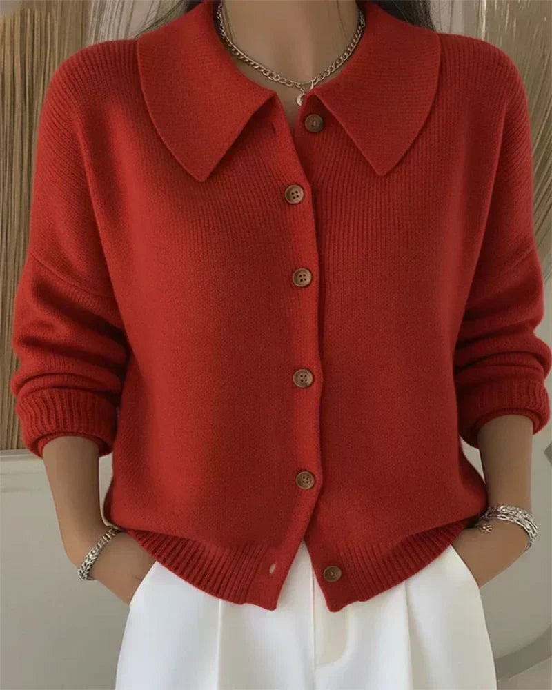 Vespera™ | Cardigan con colletto e bottoni