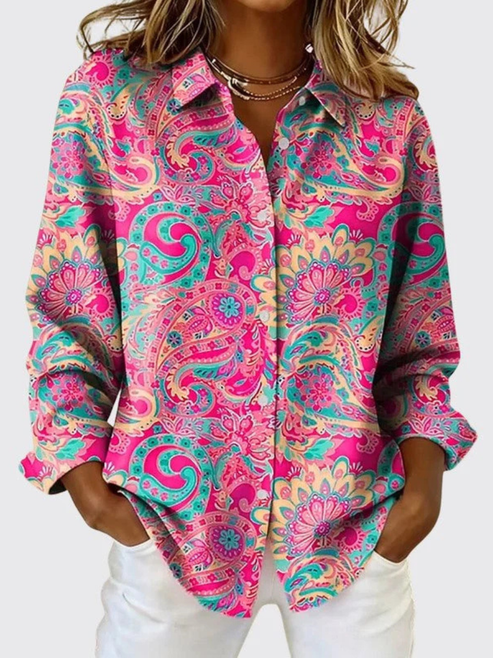 Katarina™ | Camicetta con bottoni e stampa paisley