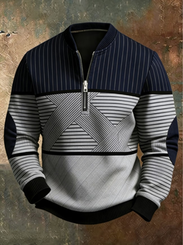Francesco | Elegante maglione da uomo con mezza zip