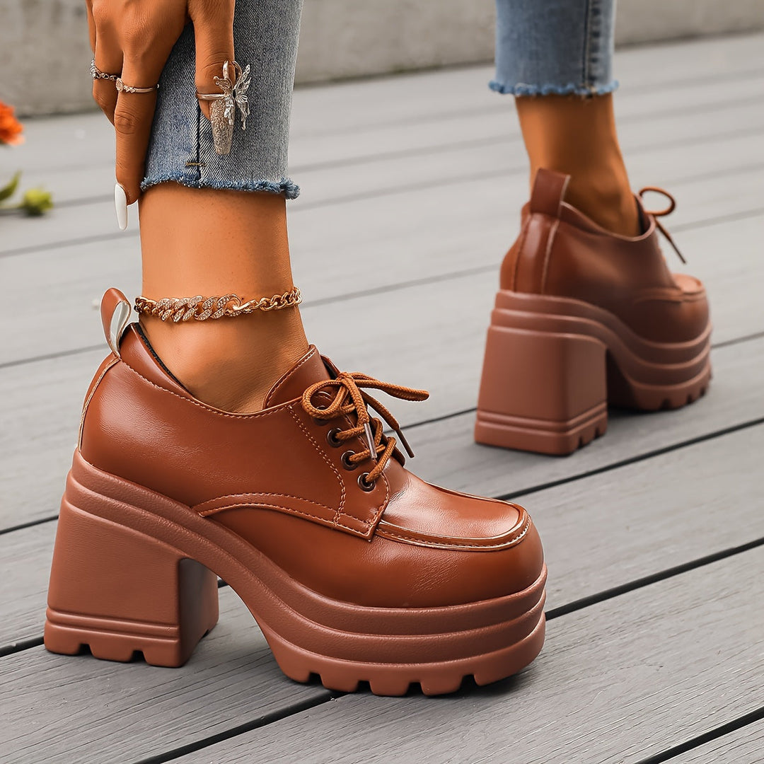 Victoire | Scarpe stringate ortopediche con plateau