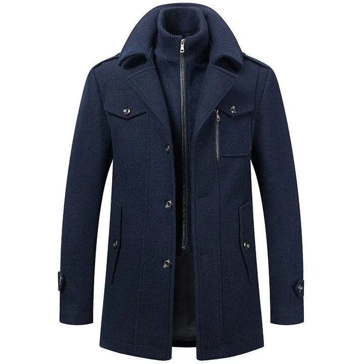 Edoardo | Elegante cappotto invernale con cerniera e bottoni