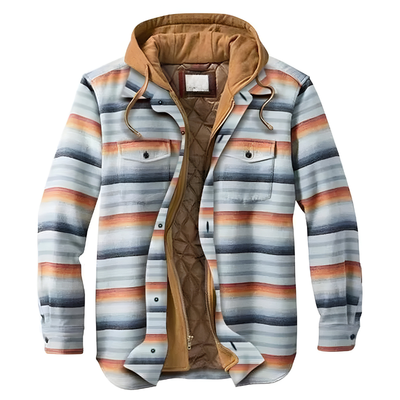 Stefano| Giacca patchwork comoda con cappuccio