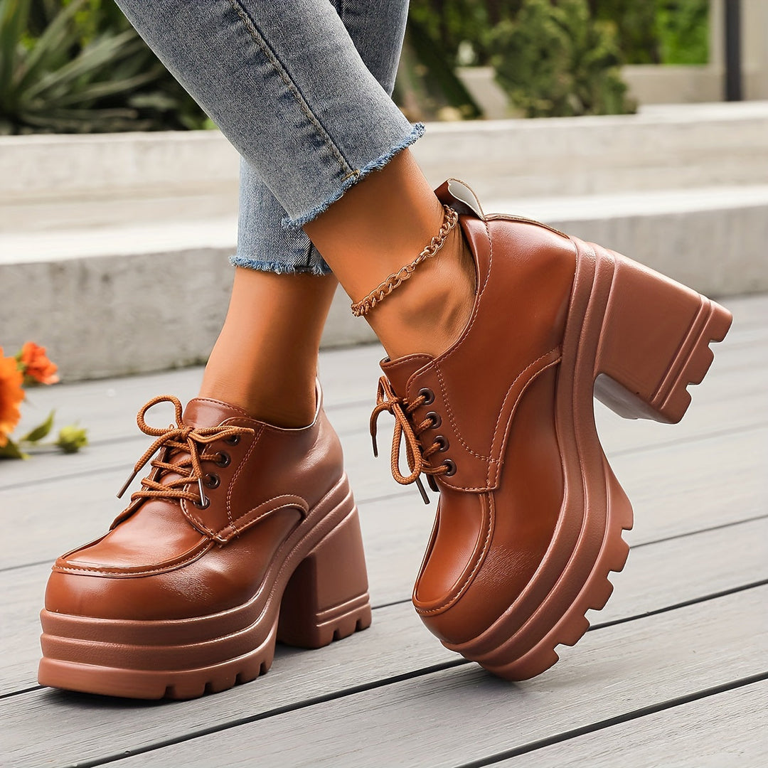 Victoire | Scarpe stringate ortopediche con plateau