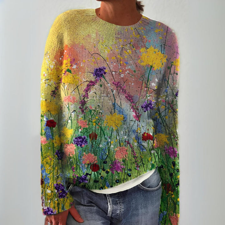 Maglione in maglia Prateria fiorita Manon