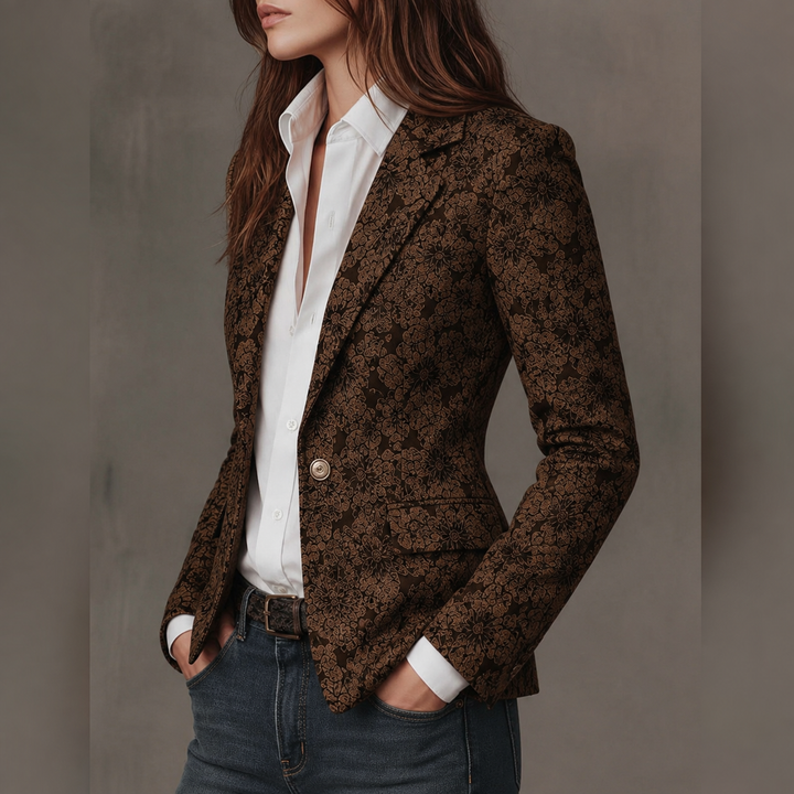 Estelle | Blazer aderente in jacquard di cashmere