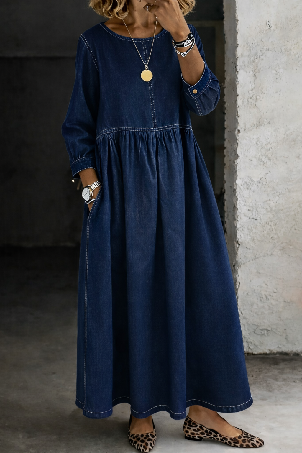 Chiara | Abito lungo vintage in denim