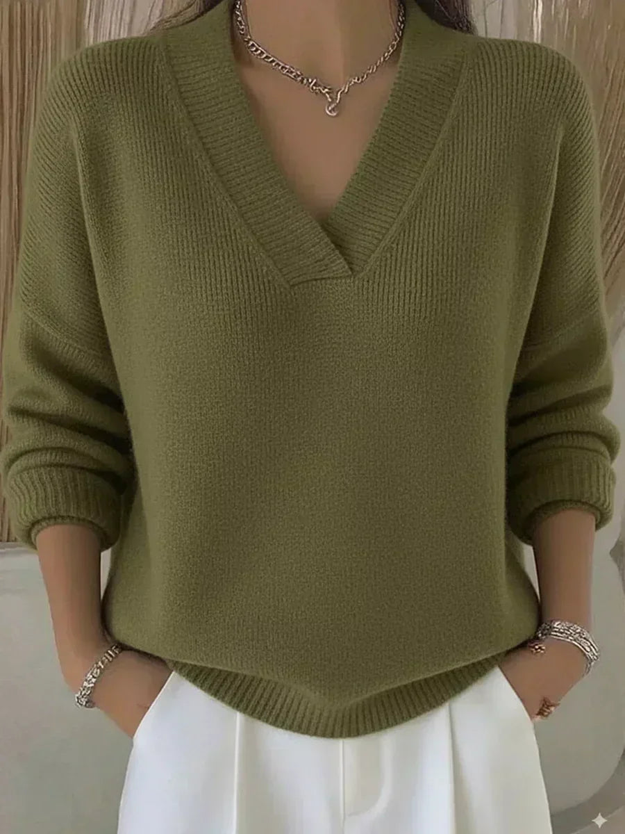 Vivelle™ | Maglione dal collo a V morbido
