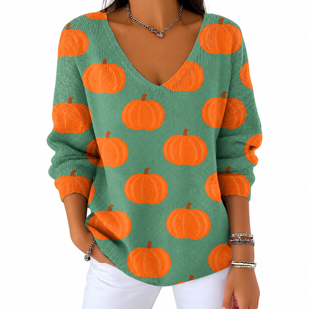 Benedetta – Maglione lavorato a maglia con scollo a V