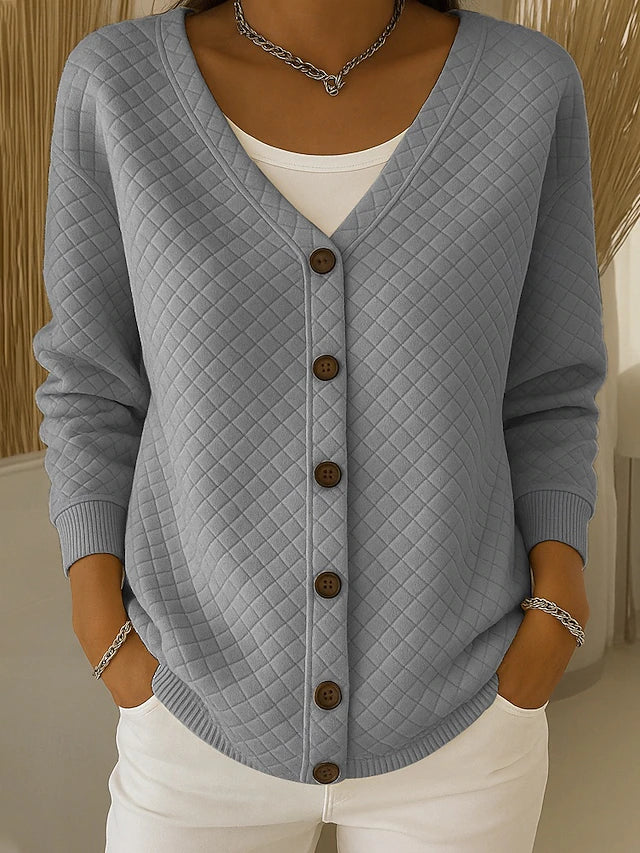 Laverne™ | Cardigan trapuntato con bottoni frontali