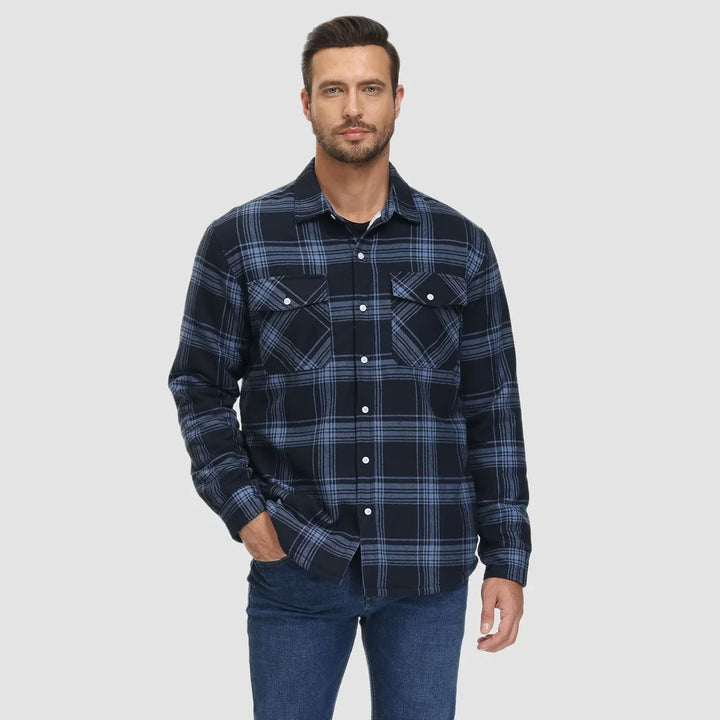 Leonardo | Giacca-camicia a quadri imbottita