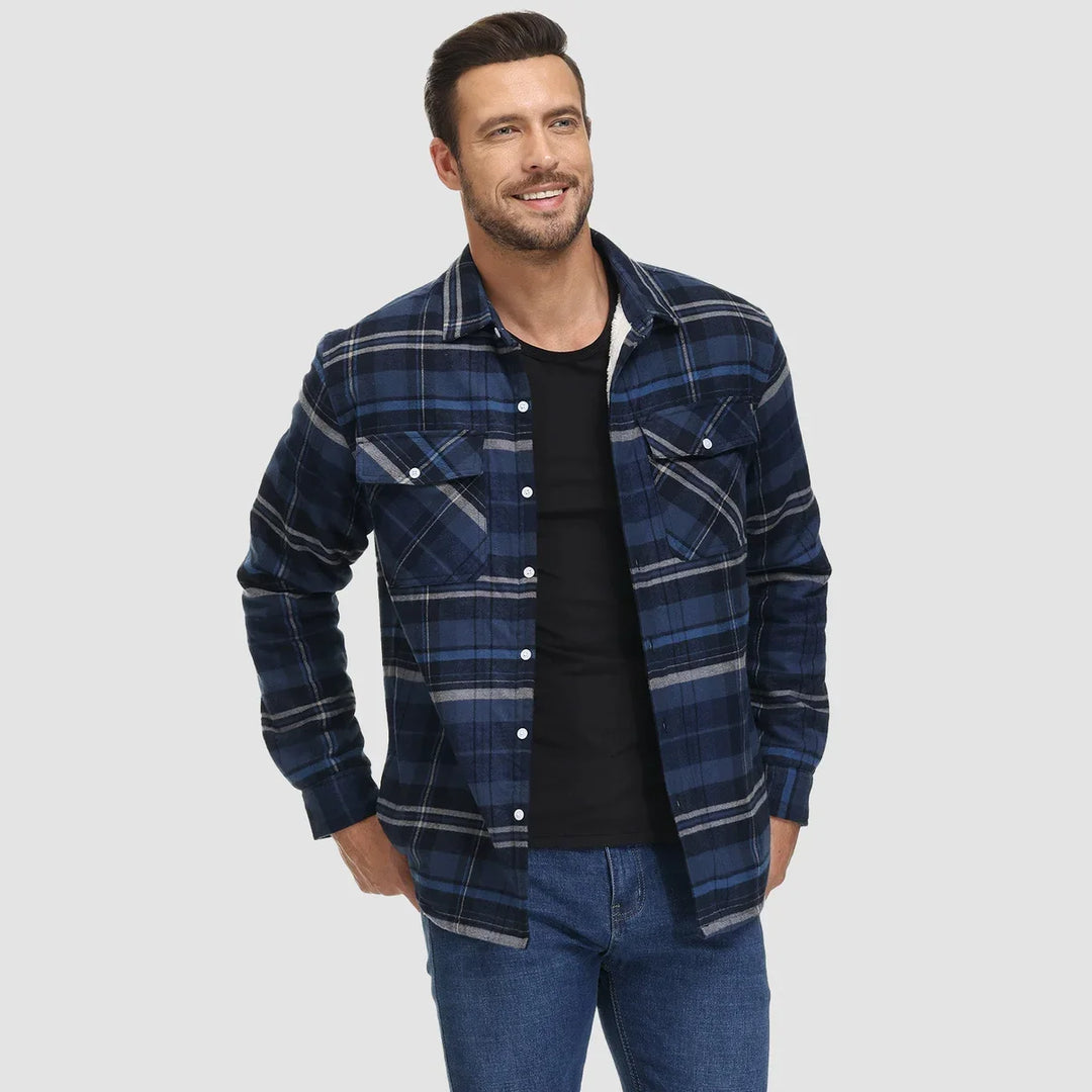 Leonardo | Giacca-camicia a quadri imbottita