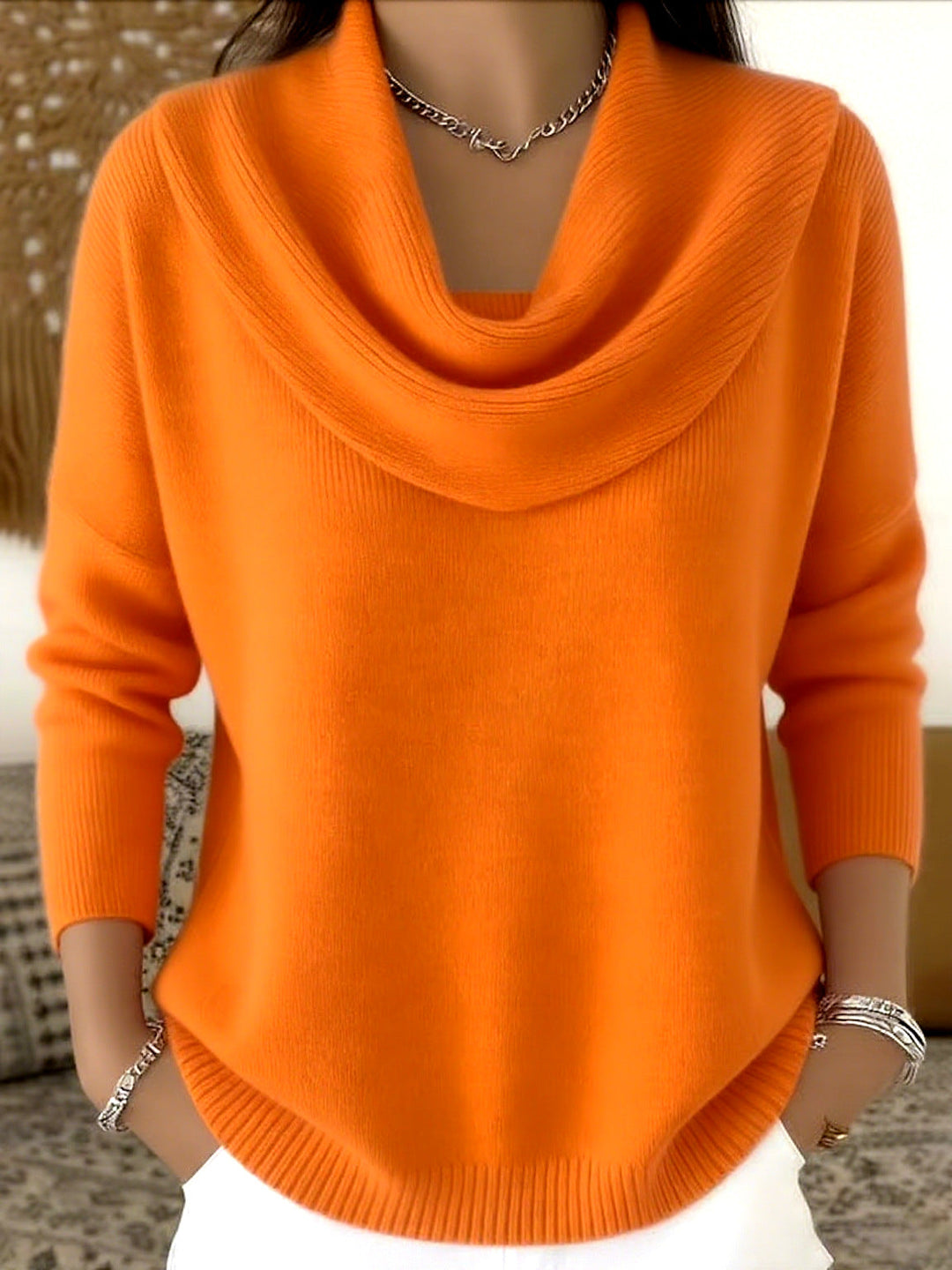 Juliette™ | Maglione con collo drappeggiato