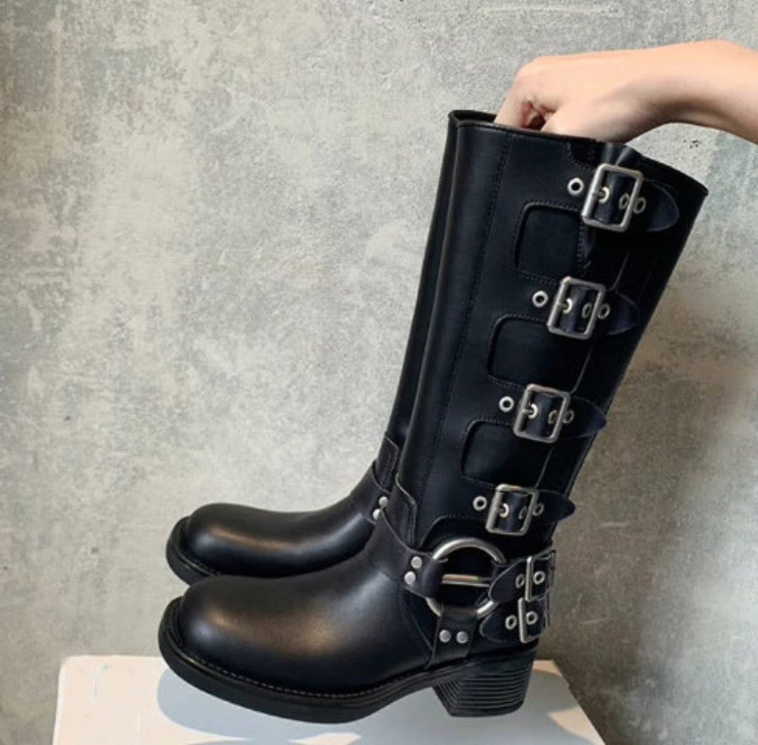 Diane | Stivaletti Biker con Fibbia