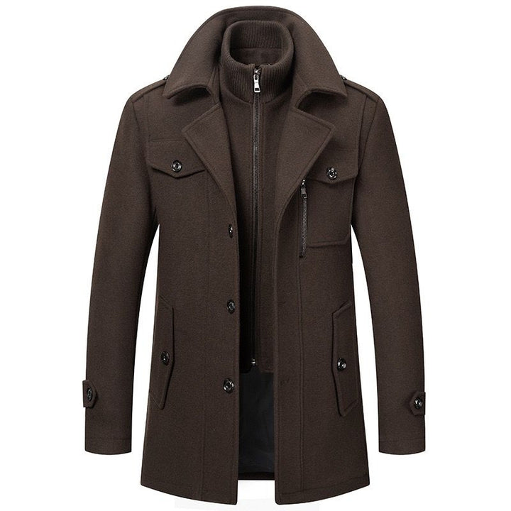 Edoardo | Elegante cappotto invernale con cerniera e bottoni