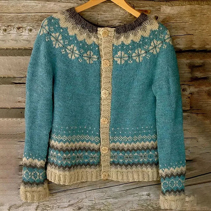 Gilet in maglia nordico con bottoni Charlotte