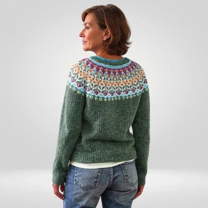 Maglione in maglia verde salvia Véronique