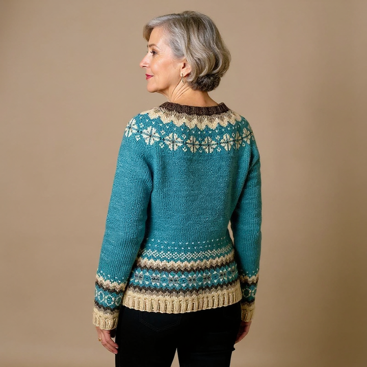 Gilet in maglia nordico con bottoni Charlotte