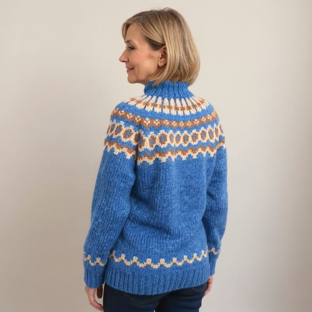 Maglione a Collo Alto Jacquard Christine