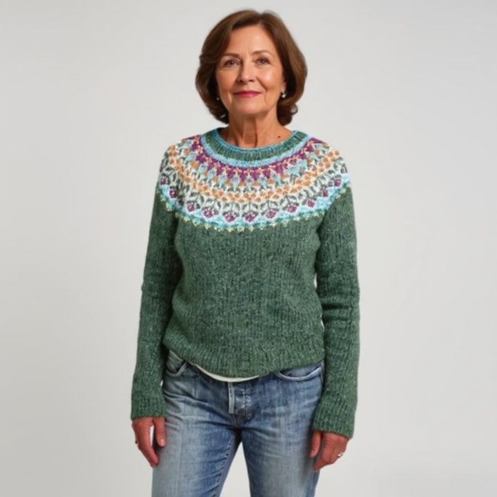 Maglione in maglia verde salvia Véronique