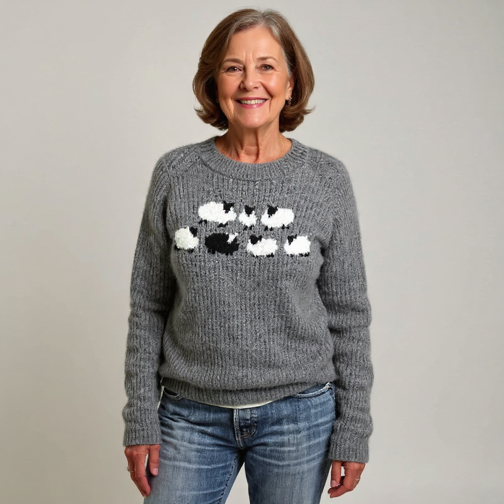 Maglione in maglia Piccole pecore Lucie