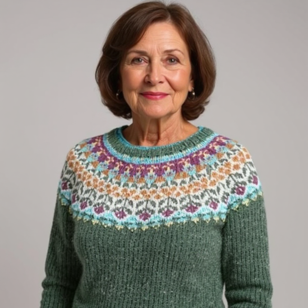 Maglione in maglia verde salvia Véronique