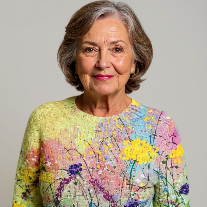 Maglione in maglia Prateria fiorita Manon