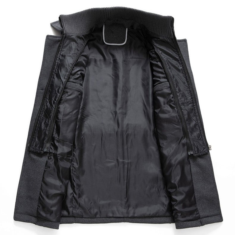 Edoardo | Elegante cappotto invernale con cerniera e bottoni